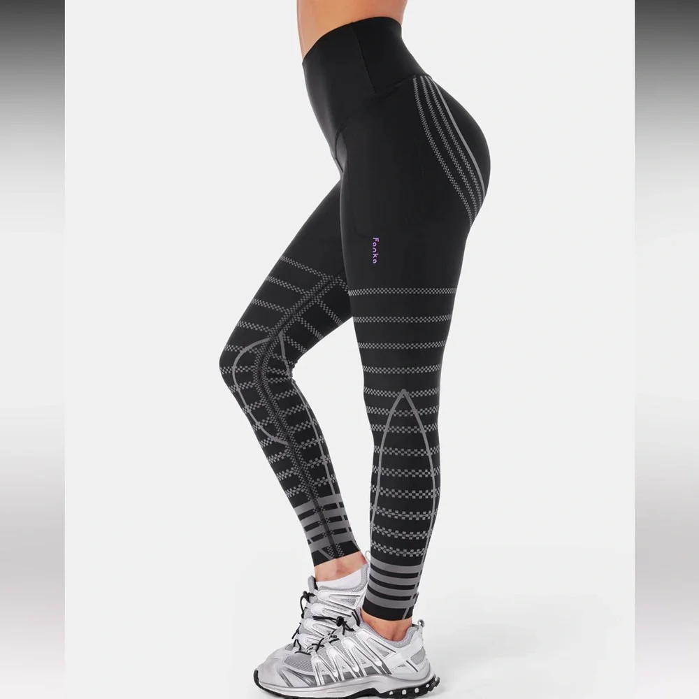 Fanka Body Sculpt Recovery Leggings. Black & Grey XL - Picture 5 of 12